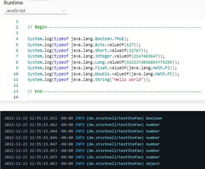 vmware aria automation action with type castings of java data types