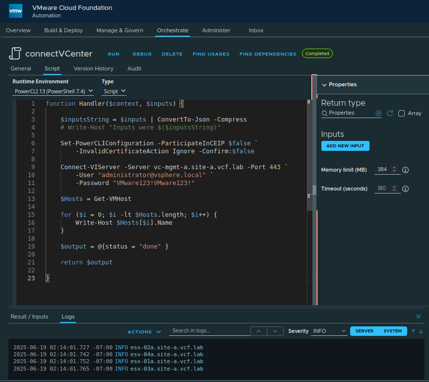 get version of the rhino engine in aria automation 8