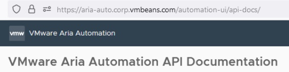 vcf automation api documentation swagger