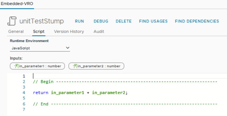 vcf automation action code